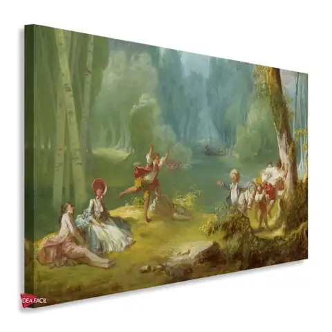 El juego del caballo y el caballero - Jean-Honoré Fragonard