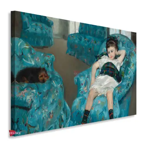 Niña en un sillón azul - Mary Cassatt