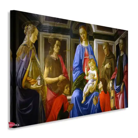 La Virgen y el Niño con seis santos - Sandro Botticelli