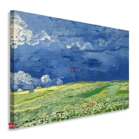 Campo de trigo bajo un cielo tormentoso - Vincent van Gogh