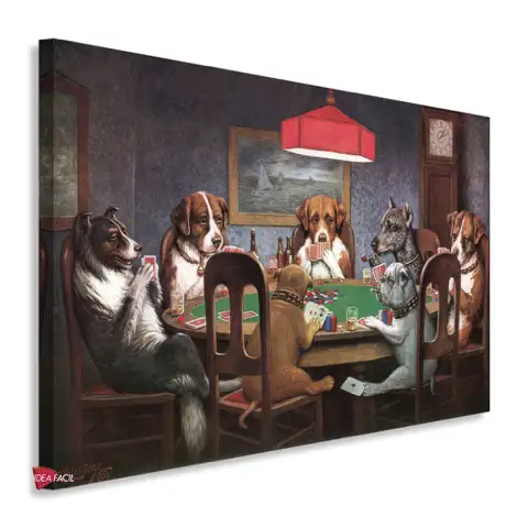 Perros jugando al póquer - Cassius Marcellus Coolidge