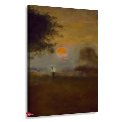 Un estanque pantanoso (Árbol junto al agua) - George Inness