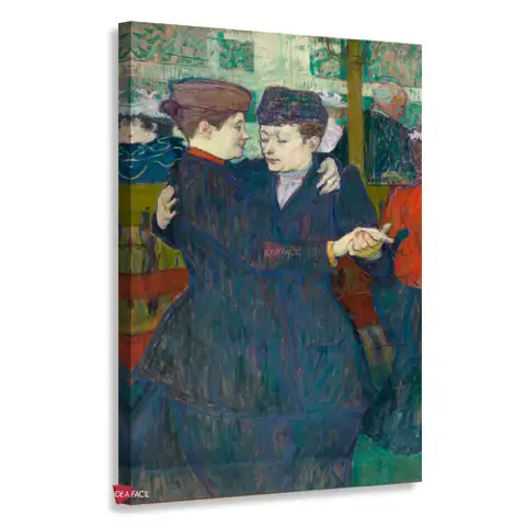 En el Moulin Rouge: dos mujeres valsando - Henri de Toulouse-Lautrec