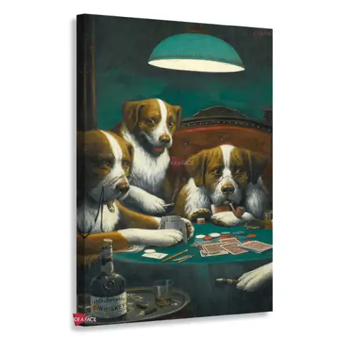 Perros jugando al póquer - Cassius Marcellus Coolidge