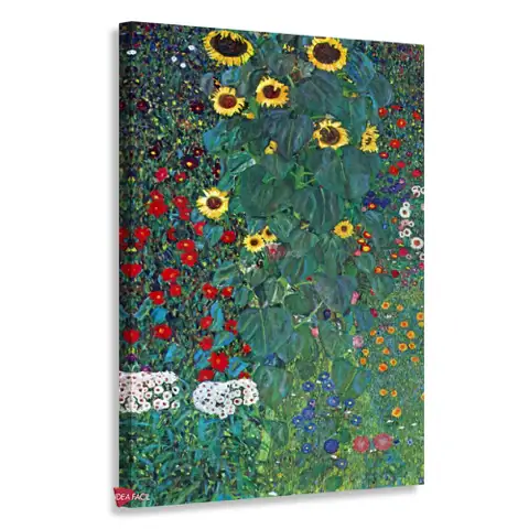 Jardín de una granja con girasoles - Gustav Klimt