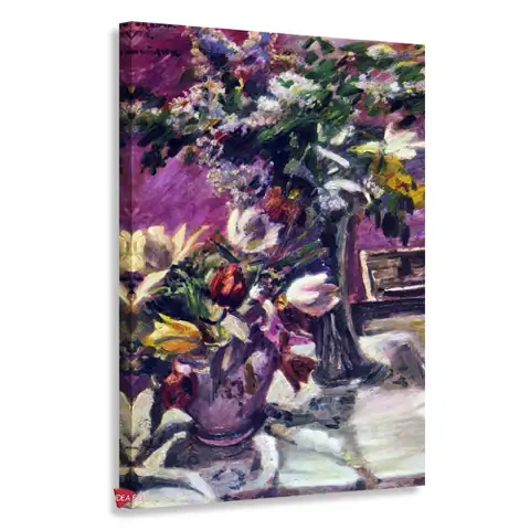 Bodegón de flores con lilas y tulipanes - Lovis Corinth