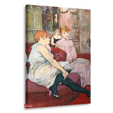 En el salón de la Rue des Moulins - Henri de Toulouse-Lautrec