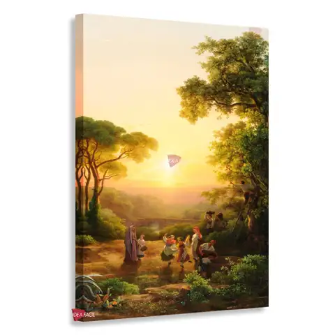 Paisaje en Tívoli con una escena de la vendimia - Károly Markó