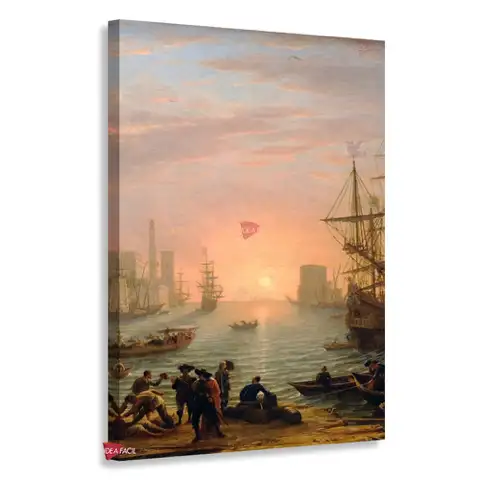 Puerto al ponerse el sol - Claude Lorrain (Claudio de Lorena)