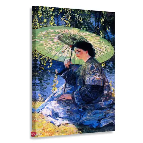 La sombrilla verde - Guy Rose
