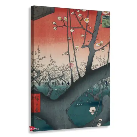 El jardín de ciruelos en Kameido - Utagawa Hiroshige