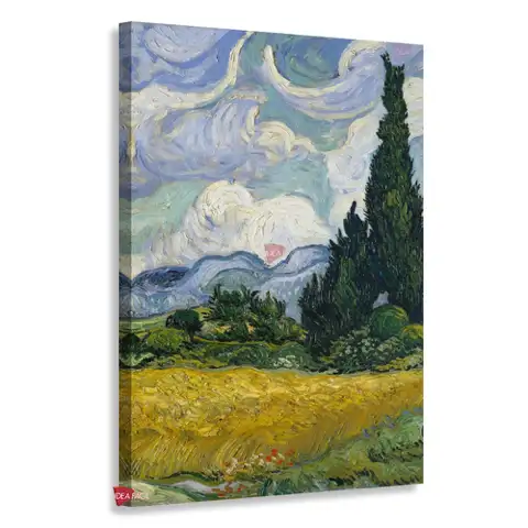 Campo de trigo con cipreses - Vincent van Gogh
