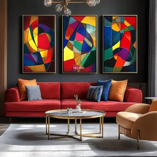 Tríptico Arte Cubismo - Marco Dorado D8