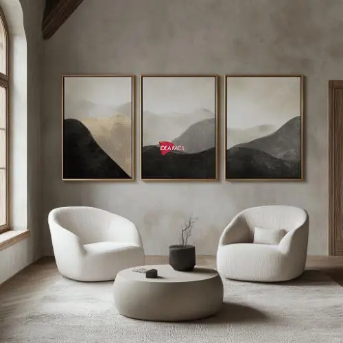 Tríptico Arte Montaña - Marco Dorado D41