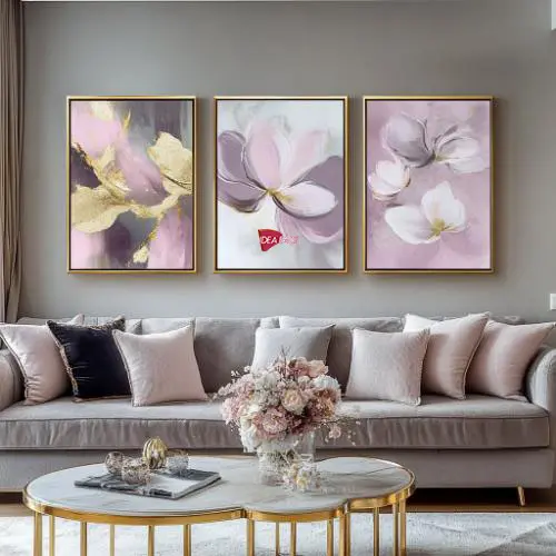 Tríptico Arte Floral - Marco Dorado D172