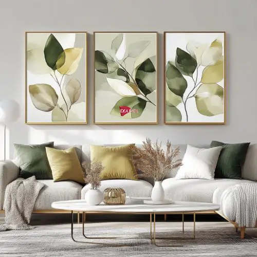 Tríptico Arte Floral - Marco Dorado D176