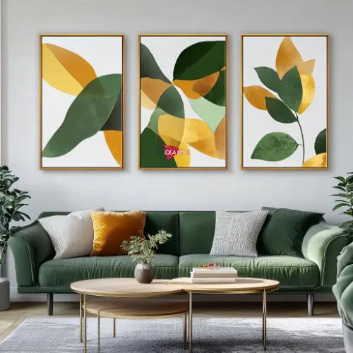 Tríptico Arte Floral - Marco Dorado D177