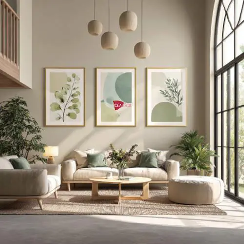 Tríptico Arte Floral - Marco Dorado D197